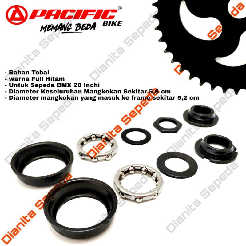 Jual Crank Set Gear Tengah Gir Langsung Besar 44 T Sepeda BMX 20 Inchi ...