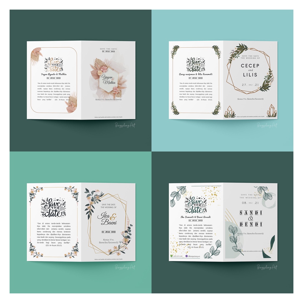Jual Cetak Undangan Pernikahan / Undangan Simple / Undangan Rustic ...