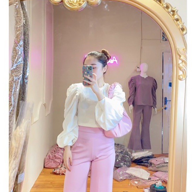 Jual baju karet lengan gembung | Shopee Indonesia