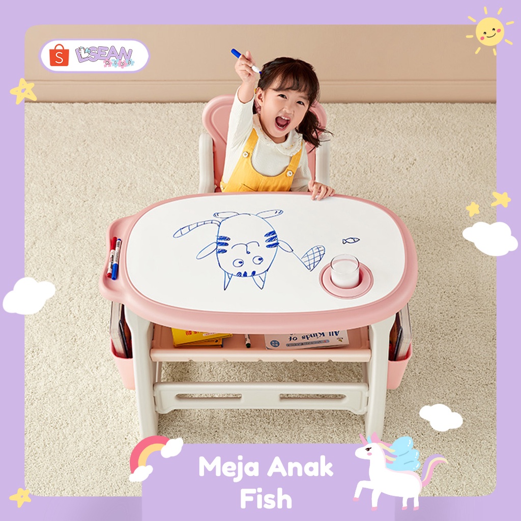 Jual SET MEJA KURSI BELAJAR & BERMAIN ANAK - FISH | Shopee Indonesia