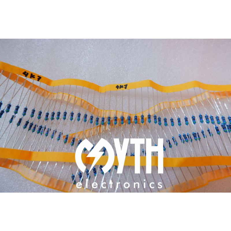 Jual Jual 10X Resistor 4k7 Ohm 1 Percent Metal Film Presisi Shopee Indonesia