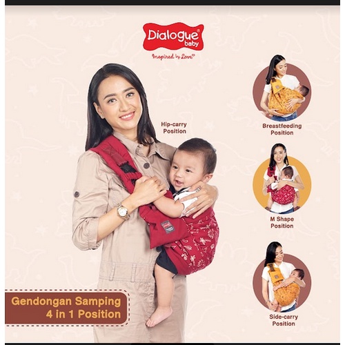 Jual Dialogue Baby Gendongan Samping 4 In 1 M Shape Dino Series