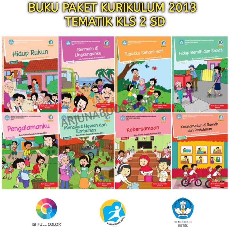 Jual BUKU TEMATIK KELAS 2 SD Tema 1 2 3 4 5 6 7 8 Smt 1&2 Kurikulum ...