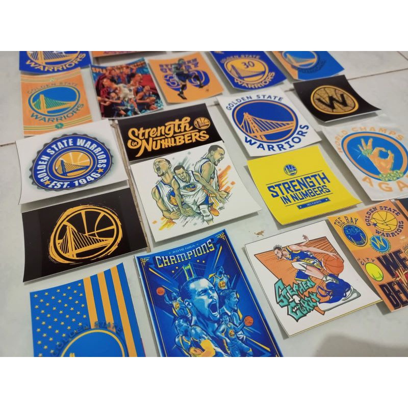 Jual Stiker Golden State Warrior NBA Basketball warrior Decals ...