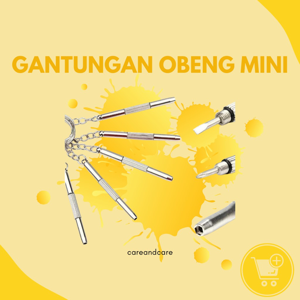 Jual Gantungan Kunci Obeng Plus Minus Mini Screwdriver Keychain EDC ...