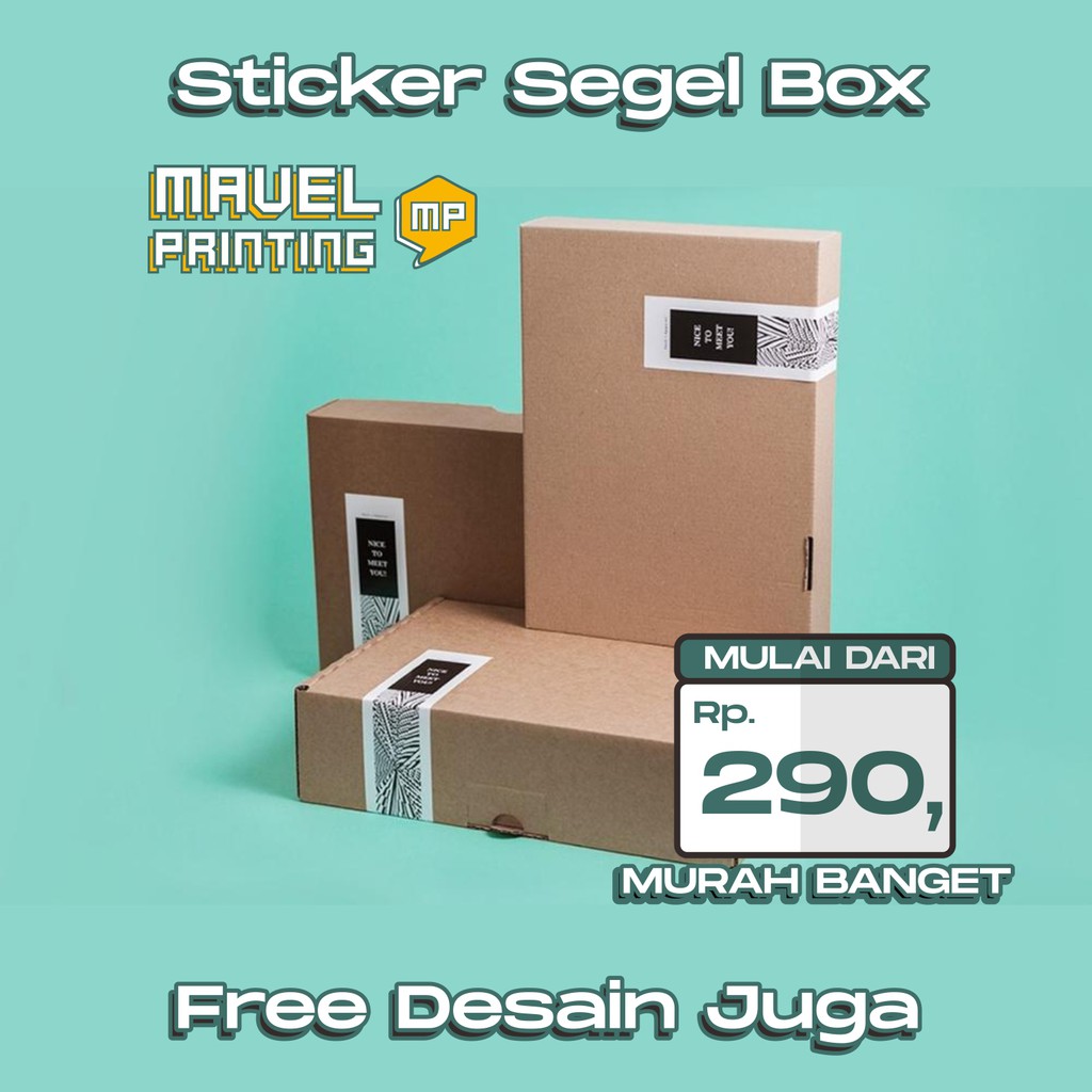 Jual Cetak Stiker Segel Kotak Box Custom Sticker Kotak Segel Makanan Kemasan Hampers Shopee