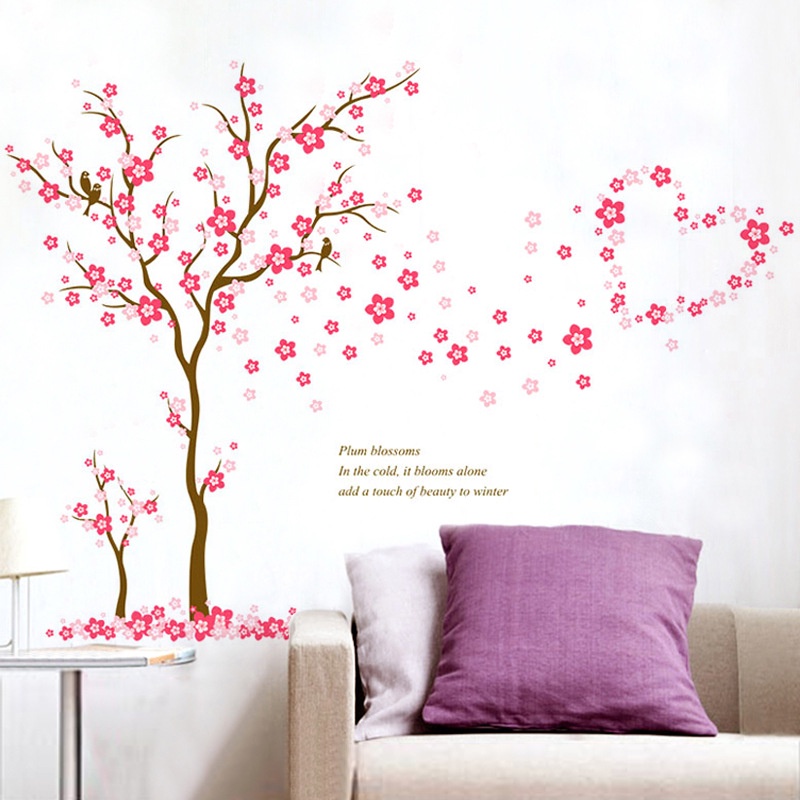 Jual Reliza Wall Sticker Pohon Sakura Pink Tree Love Stiker Dinding ...
