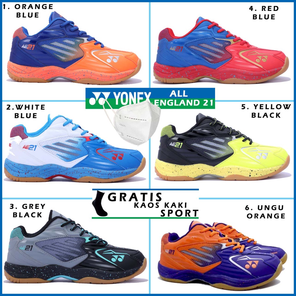 Jual Sepatu Badminton Yonex All England 21 Original FRE KAOS KAKI ...