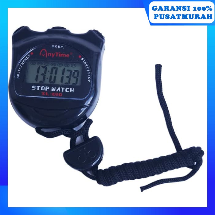 Jual [100gr] Stopwatch Anytime XL010 Penghitung Waktu Plus Jam Hitam Shopee Indonesia