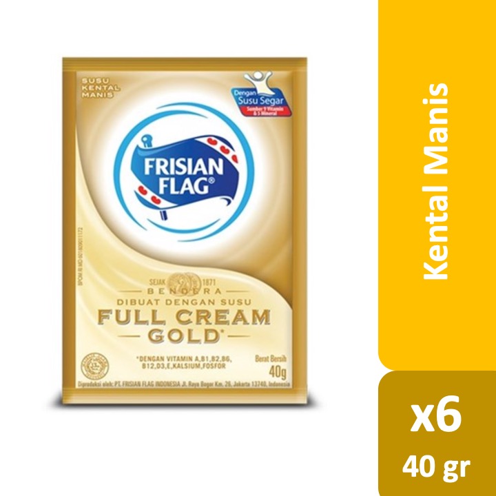 Jual Frisian Flag Susu Kental Manis Gold 6x40gr | Shopee Indonesia