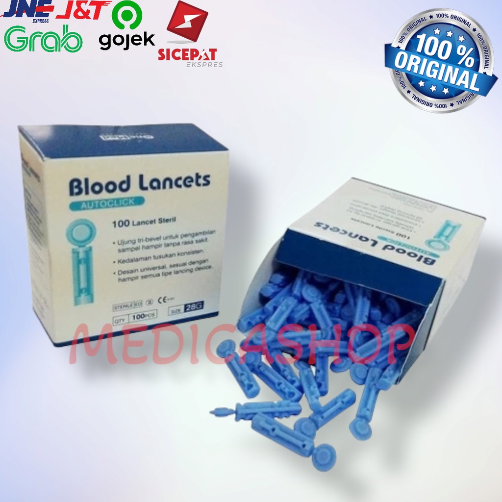 Jual Blood Lancet 28G/ Lancet Onemed/ Jarum Lancet 28G Shopee Indonesia