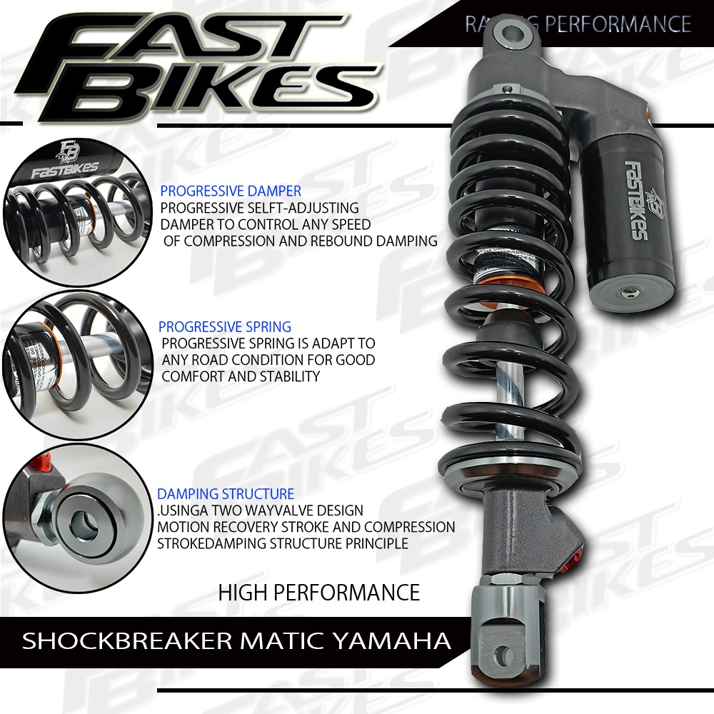 Jual Shockbreaker Fastbikes Predators Wp Matic Universal Tabung Atas Black Series Shopee Indonesia