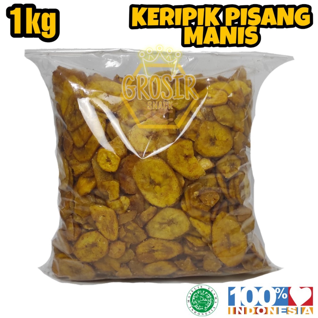 Jual Keripik Pisang Manis Koin 1kg Kriuk Shopee Indonesia