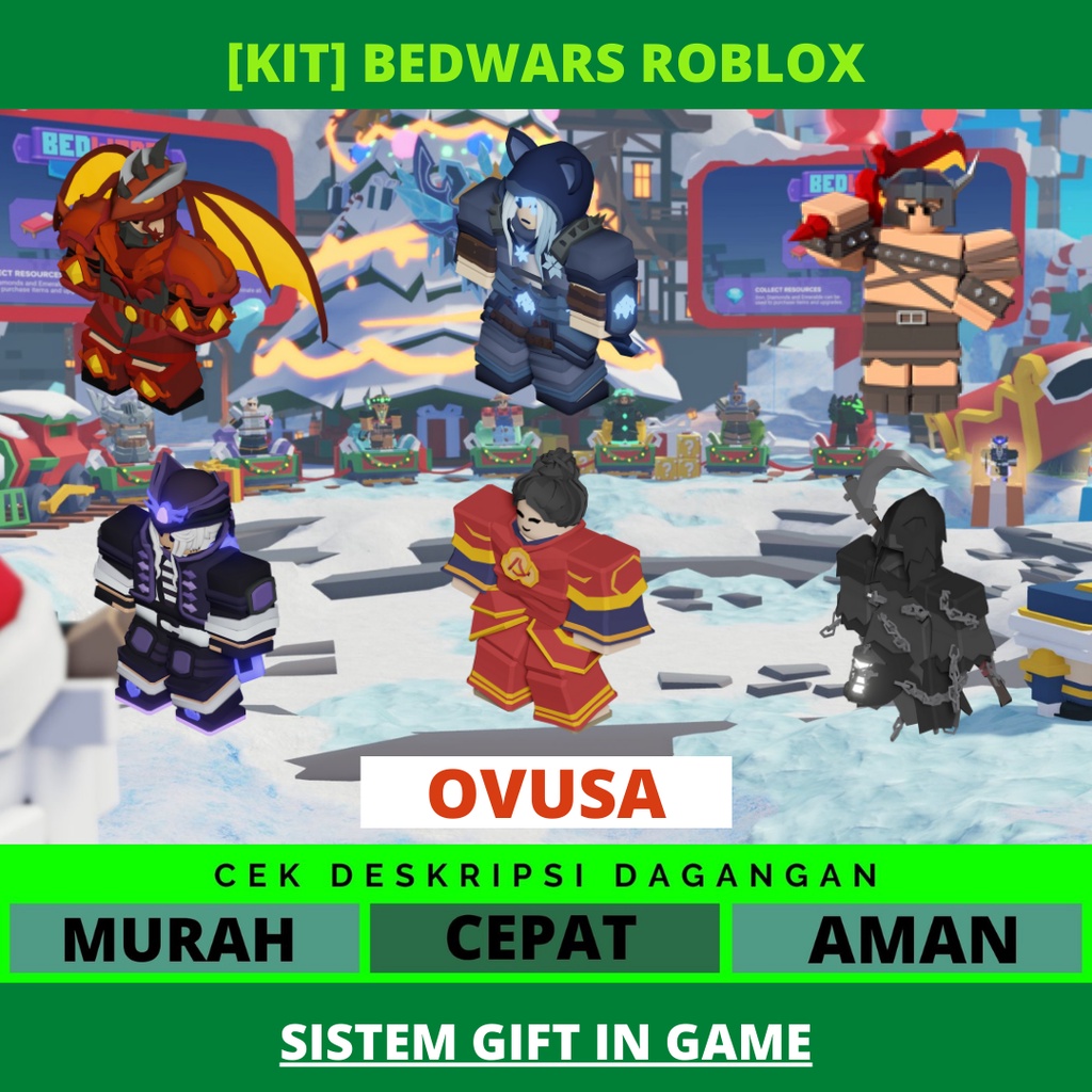 Jual Roblox Bedwars Battlepass (PROMO) & Kit Trinity Freiya Axolotl Amy ...