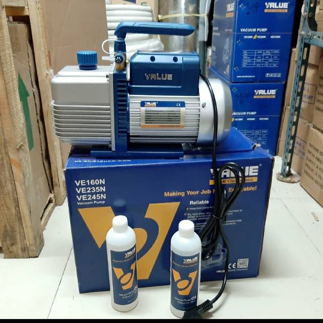 Jual Value Vacuum Pump tipe VE160N 1/2 HP Pompa Vakum Refrigerant