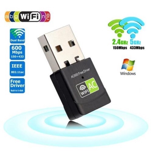 Jual USB Wifi 6 Dual Band Wireless AX1800 Network Internet Adapter ...