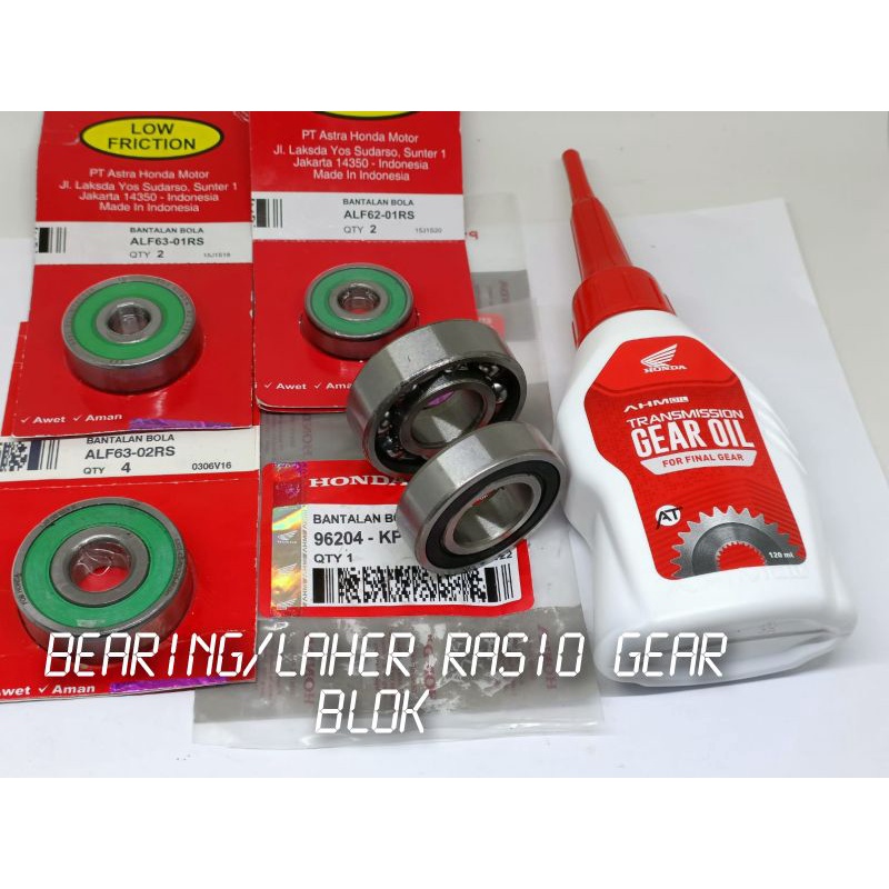 Jual Bearing rasio gear box gardan 5PC+oli gardan Honda Beat Fi Scoopy ...