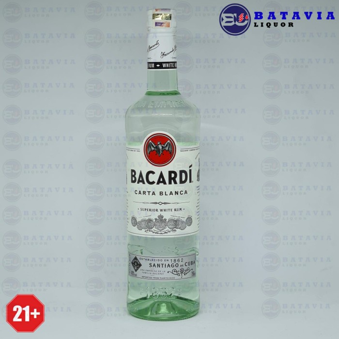 Jual Bacardi Light Carta Blanca Rum 750ml | Shopee Indonesia