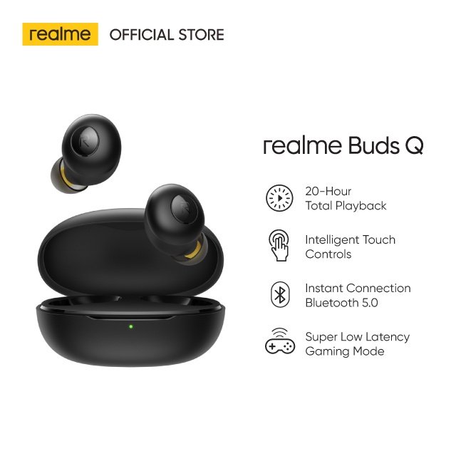 Jual realme Buds Q[20hour Playback, Bluetooth Low Latency
