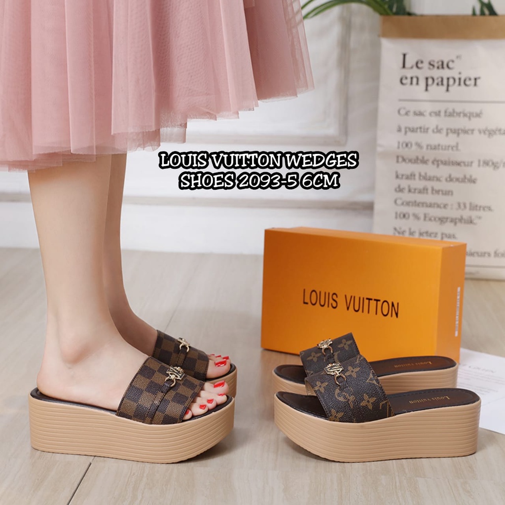 Lv hot sale wedges shoes