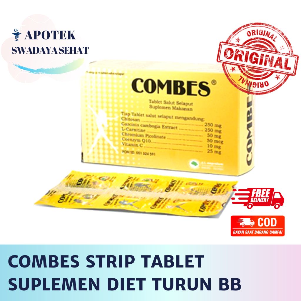 Jual COMBES Strip Tablet - Suplemen Pelangsing Obesitas Mengurangi ...