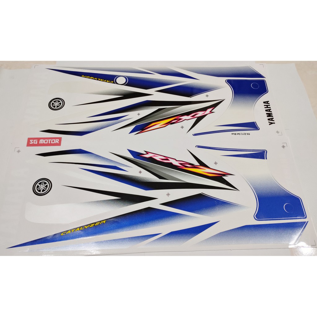 Jual STIKER BODI RX-Z BARU. STRIPING BODY YAMAHA RX-Z CATALYZER WARNA ...