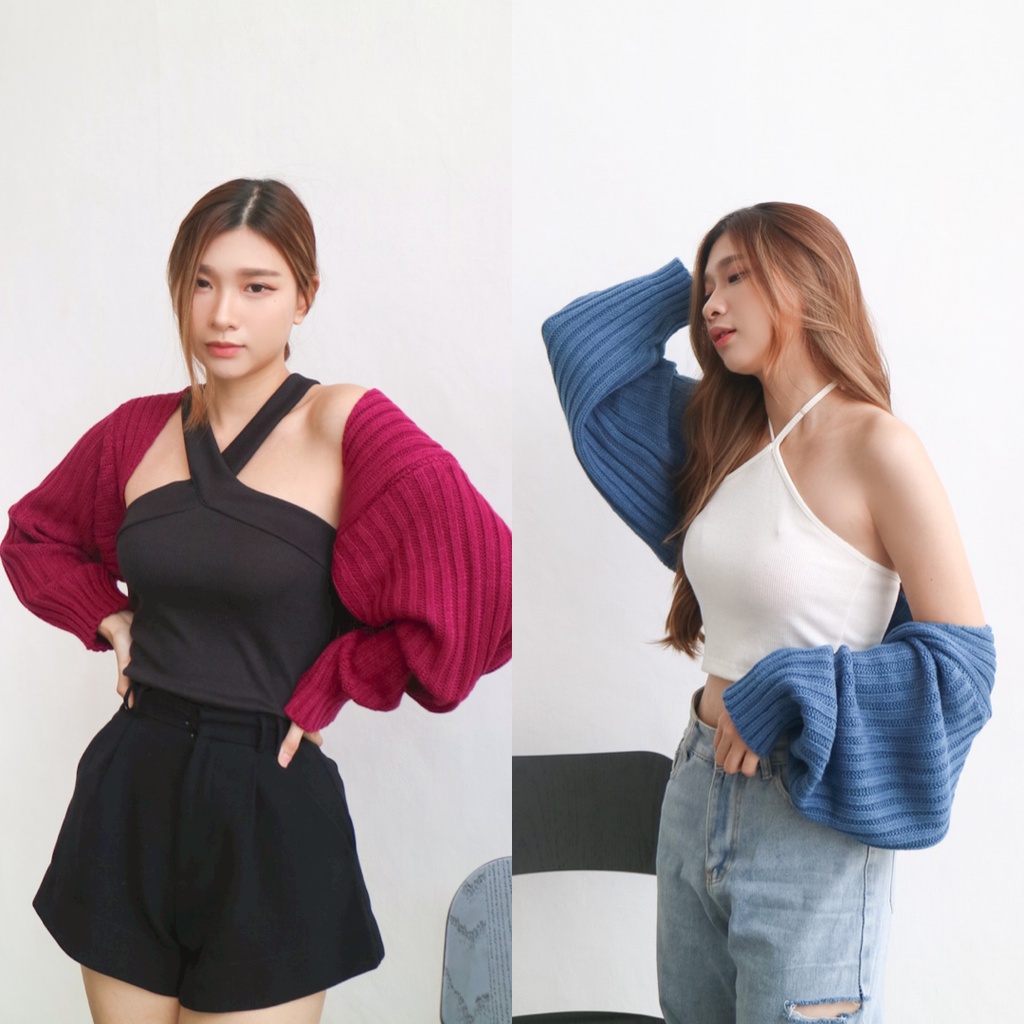 Jual Kardigan Wanita Liam Oversize Crop Cardigan Balero Outer Knit