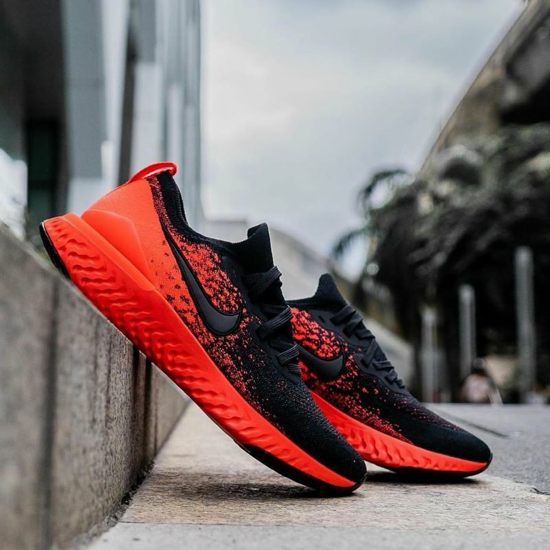 Jual NIKE EPIC REACT FLYKNIT 2 BLACK BRIGHTCRIMSON Shopee Indonesia