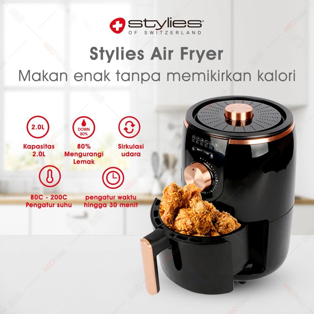 Jual Stylies Air Fryer alat masak dan goreng tanpa minyak