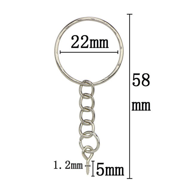 Jual KEYCHAIN RING / RANTAI GANTUNGAN KUNCI 6cm material besi | Shopee ...