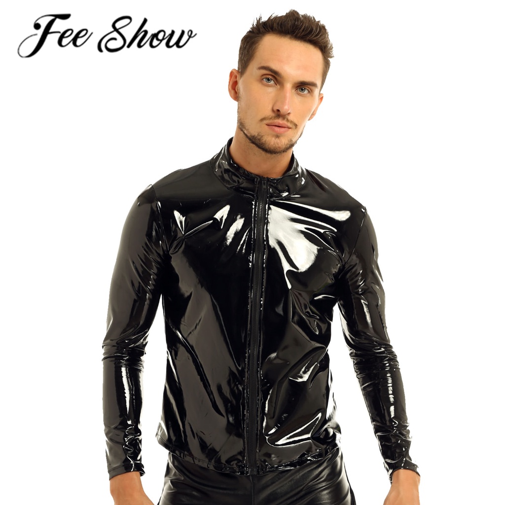 Patent Leather Jacket Mens