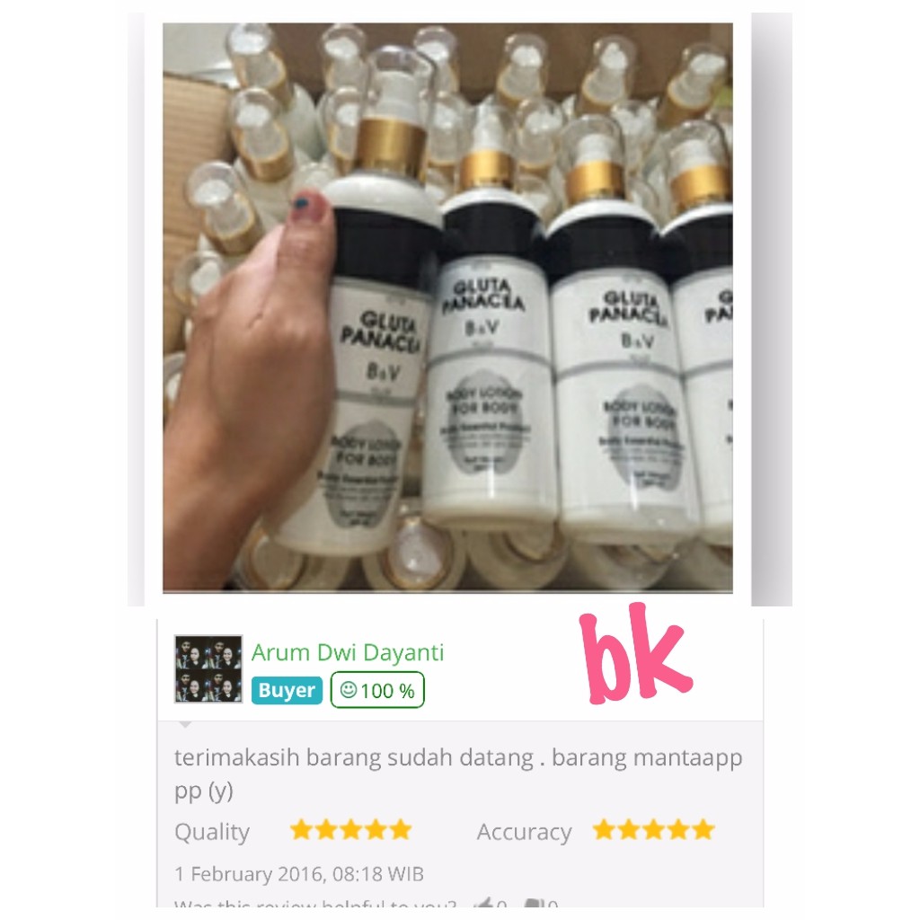 Jual BODY LOTION Panacea with Gluta ( gluta panacea B & V ) Shopee