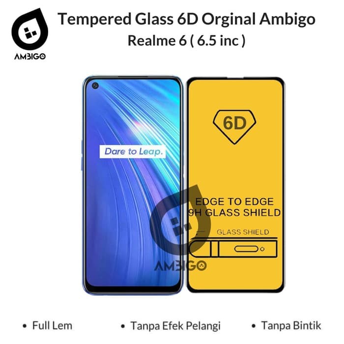 Tempered Glass Realme Realme Pro New 5D 6D 9D Sama Kualitas Full  Cover Ambigo Full Gllue