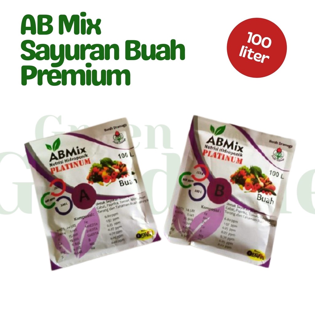 Jual Pupuk Nutrisi Ab Mix Sayuran Buah Untuk L Larutan Siap Pakai