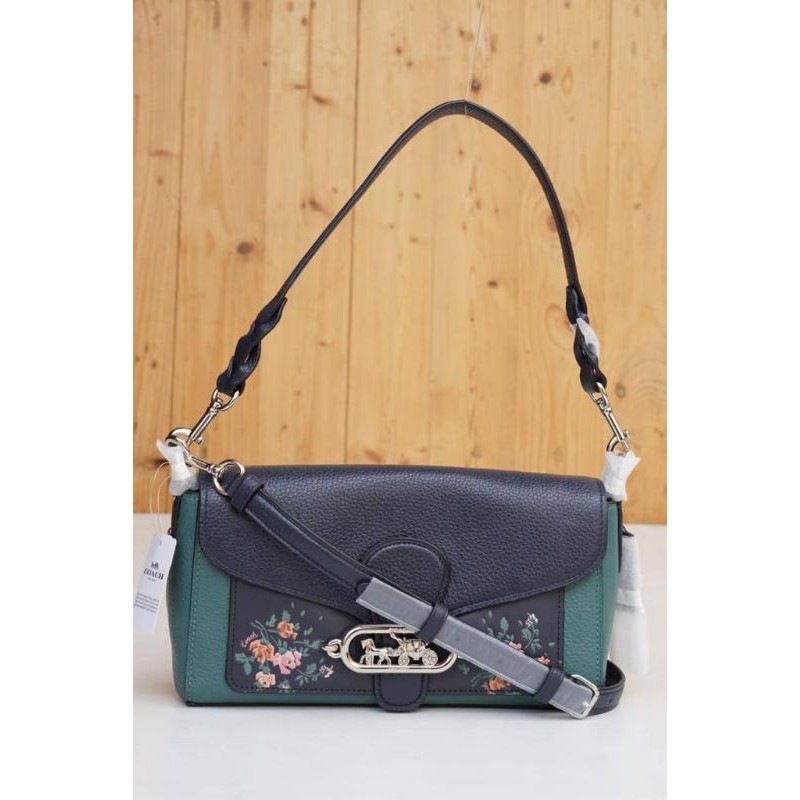 Coach jade shoulder bag best sale with rose bouquet print