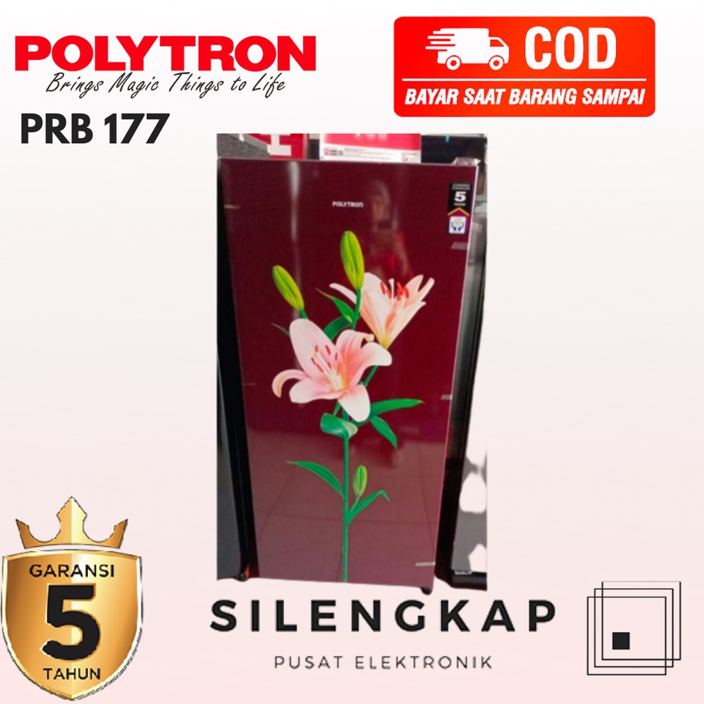 Jual KULKAS 1 PINTU POLYTRON PRB 177 MOTIF GARANSI RESMI | Shopee Indonesia