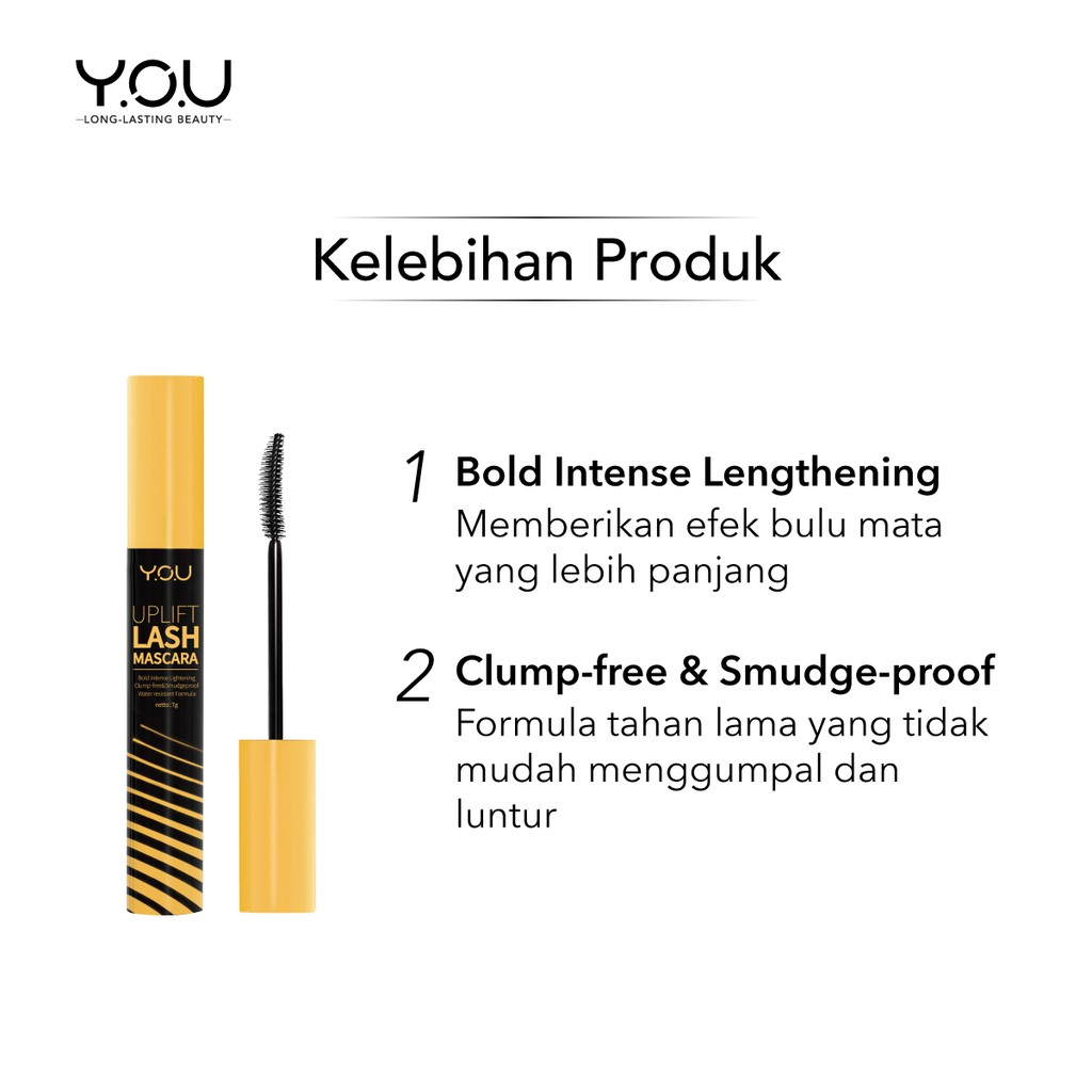 Jual Official Distributor YOU Uplift Lash Mascara YOU Maskara Hitam ...