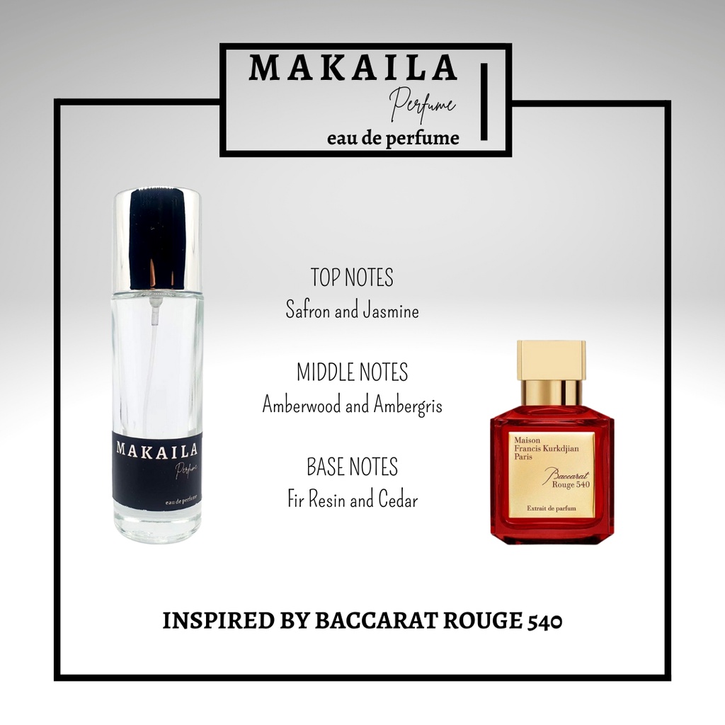 Jual BACCARAT ROUGE 540 BY MAKAILA PERFUME UP TO 12 HOURS