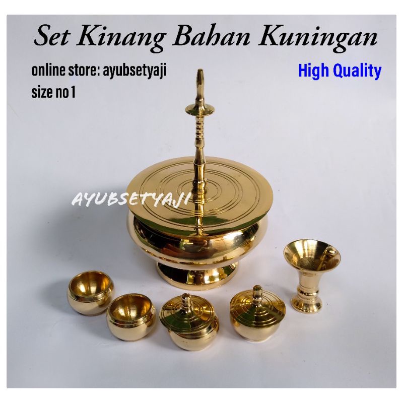 Jual Tempat Sirih Alat Kinang size 01 Set Lengkap Bahan Kuningan ...