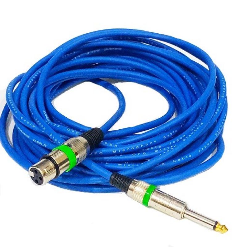 Jual Kabel Mic Canare L2T2S Standard Canon to akai 5/1015/20meter BIRU