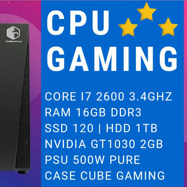 Jual PC Gaming Core i7 2600 3.4Ghz Ram 16Gb SSD 120gb + HDD 1Tb
