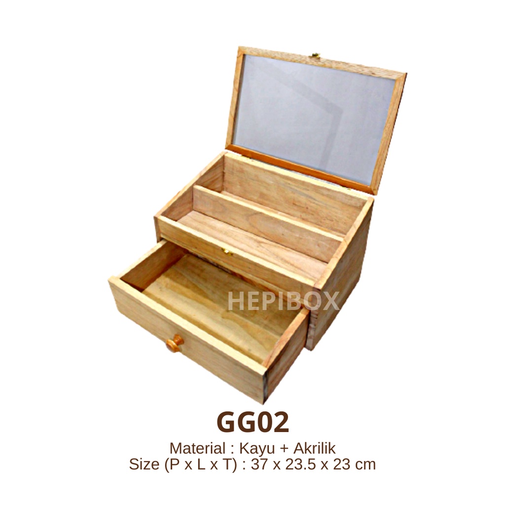 Jual Kotak Kayu Serbaguna / Kotak Parcel / Kotak Kayu Organizer Besar