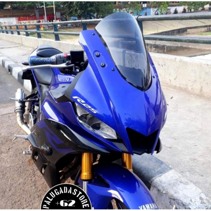 Jual Whindshield Visor Ws R25 Yamaha r25 Jenong Tebal 3mm Flyscreen ...