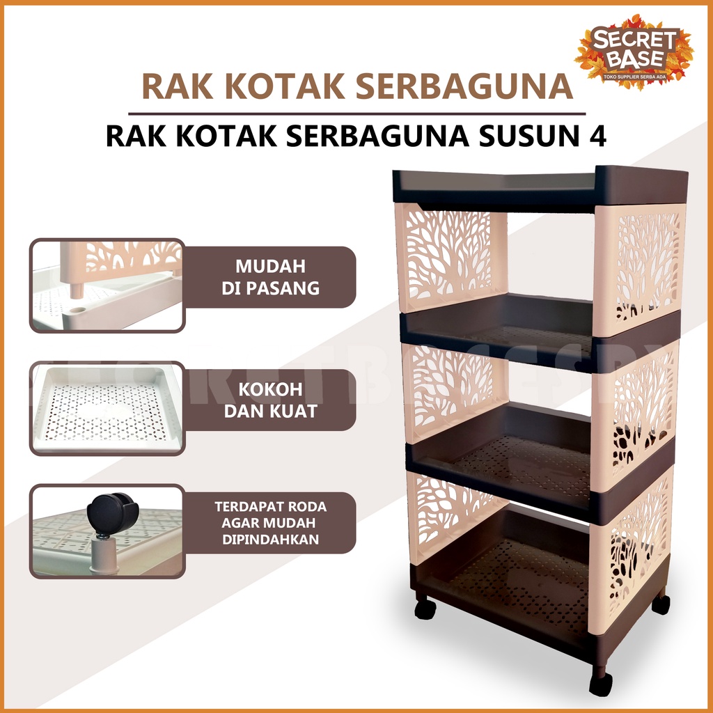 Jual RAK KOTAK SERBAGUNA + RODA - Rak Multifungsi / Rak Portable Kokoh ...