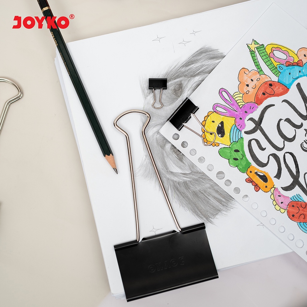 Binder Clip Klip Penjepit Kertas Joyko Black 105 ~ 155 (3)