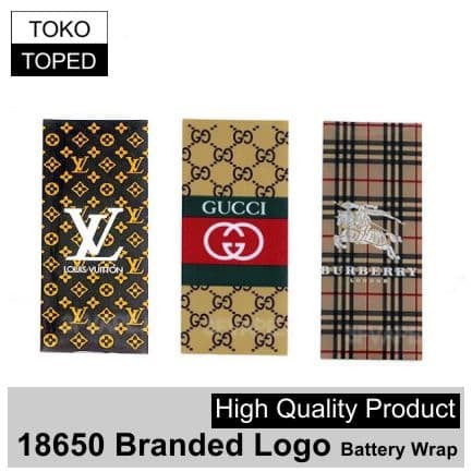 Jual AN 18650 Branded Logo Battery Wrap | luxury pattern batere baterai ...