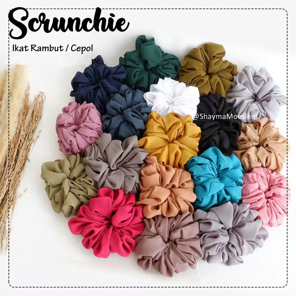 Jual Scrunchie Cepol Hijab Warna Random Ikat Rambut Ubur Ubur Shopee Indonesia 