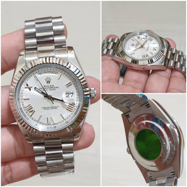 JAM TANGAN PRIA ROLEX OYSTER DAY DATE MIYOTA JAPAN AUTOMATIC KW SUPER PREMIUM AAA DIAMETER 40MM