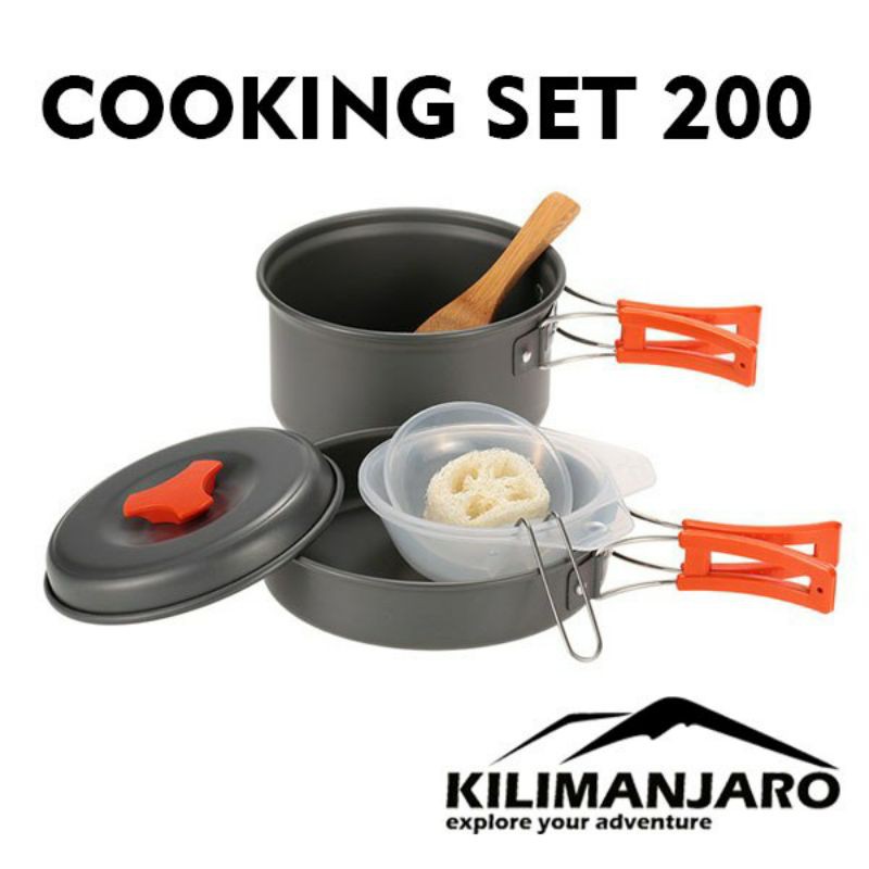 Jual Nesting Cooking Set Outdoor Ds 200 Camping Portable Shopee Indonesia