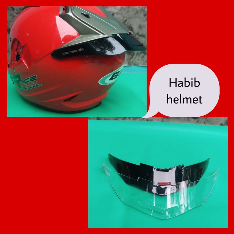 Jual Spoiler Helm GM RACE PRO Aksesoris Helm Full Face dan Half Face